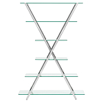 Стеллаж со стеклянными полками на стальном каркасе X-ray варинант исполнения - 2 | Loft Concept в Волгограде