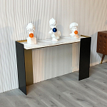 Консоль прямоугольная с основанием чёрного и золотого цвета Wrap варинант исполнения - 2 | Loft Concept в Волгограде