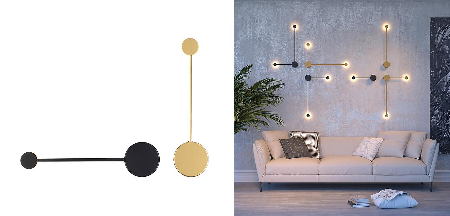 Бра Pin Wall Light Black 40 Бра Pin Wall Light Black 40 - Loft-Concept в Волгограде