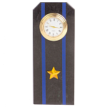 Часы погон подарочные настольные Авиация ВМФ из натурального камня Змеевик Military Clock варинант исполнения - 10 | Loft Concept в Волгограде