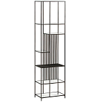 Стеллаж из металла и стекла Menzie Black Stripes Metal Rack варинант исполнения - 2 | Loft Concept в Волгограде