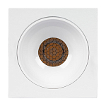 Встраиваемый спот светодиодный квадаратный белого цвета с круглым углублением Ombra Lux  варинант исполнения - 2 | Loft Concept в Волгограде