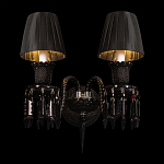 Бра с двумя черными абажурами и декоративными подвесками Lustre Reverie варинант исполнения - 1 | Loft Concept в Волгограде