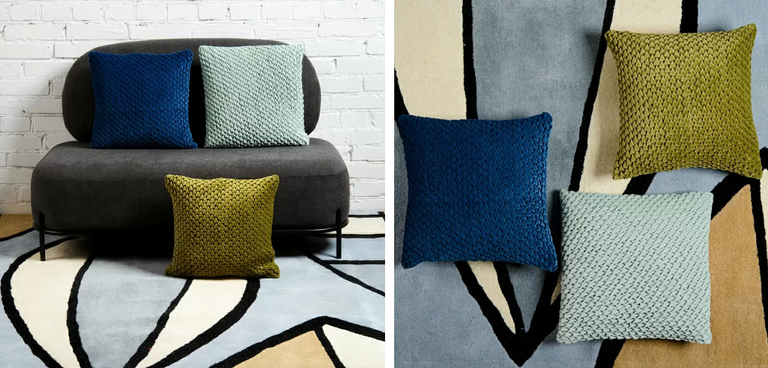 Подушка Purnama Quilting blue Подушка Purnama Quilting blue - Loft-Concept в Волгограде