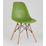 Пластиковый стул на ножках из массива бука Eames Green варинант исполнения - 1 | Loft Concept в Волгограде