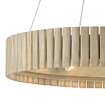 Люстра круглая из толстых деревянных реек Natural Style варинант исполнения - 1 | Loft Concept в Волгограде