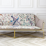 Трехместный диван на металлическом каркасе с цветочным принтом в стиле шинуазри Chinoiserie Birds on a Tree Sofa варинант исполнения - 7 | Loft Concept в Волгограде