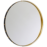 Зеркало овальное в металлической раме с кожаной отделкой Loft in Reflection варинант исполнения - 2 | Loft Concept в Волгограде