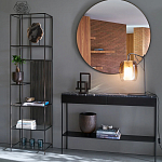 Стеллаж из металла и стекла Menzie Black Stripes Metal Rack варинант исполнения - 7 | Loft Concept в Волгограде