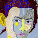 Картина с вышивкой Портрет wall panel People with the yellow ear 2 варинант исполнения - 1 | Loft Concept в Волгограде