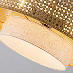 Подвесной светильник с декоративным поясом из плетеного бамбука Biuloggicu варинант исполнения - 6 | Loft Concept в Волгограде