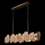 Люстра подвесная линейная с текстурированными мраморными элементами Marble square варинант исполнения - 4 | Loft Concept в Волгограде