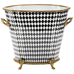 Фарфоровое кашпо Black and white square варинант исполнения - 1 | Loft Concept в Волгограде