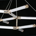 Люстра с геометрической конструкцией из вытянутых цилиндрических плафонов Hex Scaffold  варинант исполнения - 8 | Loft Concept в Волгограде