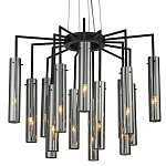 Люстра со стеклянными цилиндрическими плафонами Luminous Cylinders Smoky варинант исполнения - 1 | Loft Concept в Волгограде