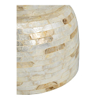 Приставной столик с мозаичным рисунком из раковин устриц Bone Inlay варинант исполнения - 3 | Loft Concept в Волгограде