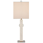 Настольная лампа из мрамора с тканевым прямоугольным абажуром Eternity варинант исполнения - 4 | Loft Concept в Волгограде