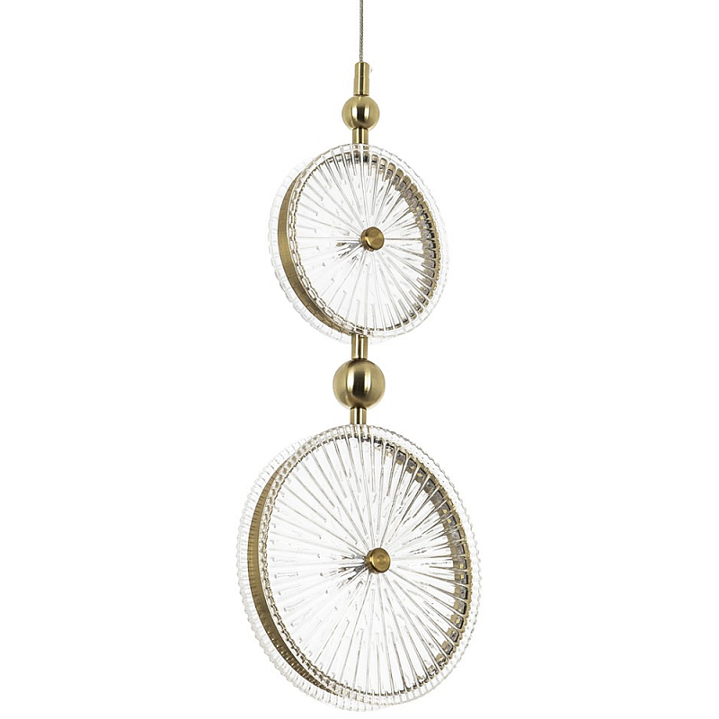Подвесной светильник с круглым плафоном из рельефного стекла Peony Glass Brass Hanging Lamp Прозрачное Стекло Латунь Подвесной светильник с круглым плафоном из рельефного стекла Peony Glass Brass Hanging Lamp Прозрачное Стекло Латунь в Волгограде | Loft Concept