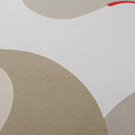 Подушка декоративная хлопковая бежевого цвета с абстрактным принтом Elysian Flow Sand варинант исполнения - 3 | Loft Concept в Волгограде