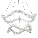 Двухъярусная кольцевая люстра с хрустальным декором Gilbertine Crystal Wavy Ring Chandelier варинант исполнения - 1 | Loft Concept в Волгограде