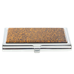 Визитница карманная металлическая с накладкой из натурального камня Яшма Stone Business Card Holders варинант исполнения - 1 | Loft Concept в Волгограде