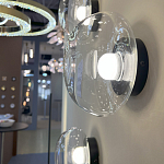 Бра с куполообразным плафоном и черным металлическим основанием Flos Wireline Lighting варинант исполнения - 2 | Loft Concept в Волгограде