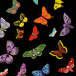 Картина ручная вышивка бисером Бабочки Butterflies and Light Bulb варинант исполнения - 4 | Loft Concept в Волгограде