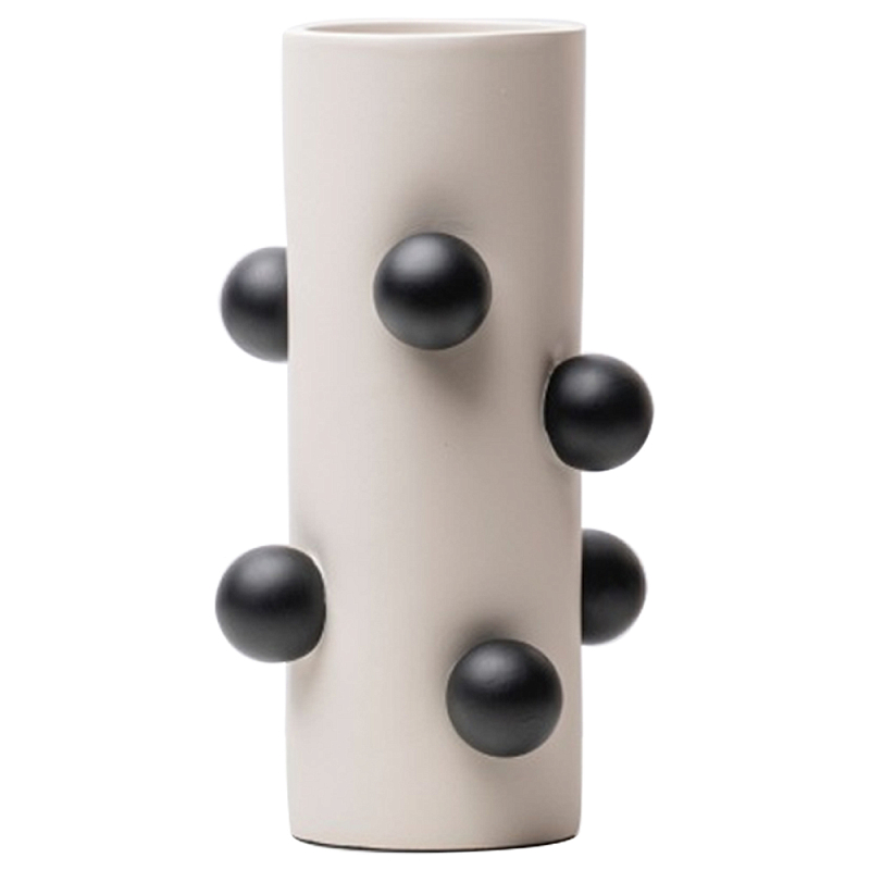 Ваза Molecule Vase Tube White S Молочный Черный Ваза Molecule Vase Tube White S Молочный Черный в Волгограде | Loft Concept