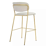 Стул барный широкой полукруглой спинкой на золотистых ножках Chair Smooth Shapes варинант исполнения - 3 | Loft Concept в Волгограде