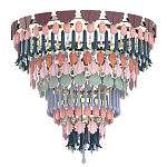 Люстра круглая с декором из разноцветных элементов в виде листьев Changing Seasons варинант исполнения - 1 | Loft Concept в Волгограде