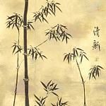 Обои ручная роспись Bamboo Quicksilver on Warm Gold gilded tea paper варинант исполнения - 2 | Loft Concept в Волгограде