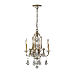Люстра с 4-мя лампами и стеклянными подвесками в классическом стиле Feiss варинант исполнения - 2 | Loft Concept в Волгограде