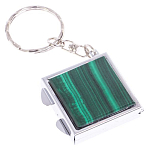 Зеркало брелок складное двухстороннее из натурального камня Малахит Stone Mirrors варинант исполнения - 4 | Loft Concept в Волгограде