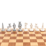 Шахматы Северные народы в ларце из натурального бука Decorative Thematic Chess варинант исполнения - 4 | Loft Concept в Волгограде