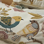 Чехол на подушку с кисточками и вышивкой птиц Ethnic mix Birds Rect варинант исполнения - 7 | Loft Concept в Волгограде