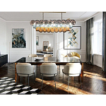 Люстра овальная с каскадом из разноцветных круглых подвесов Key Lustar варинант исполнения - 2 | Loft Concept в Волгограде