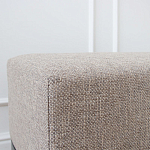 Банкетка из массива бука с бежевой обивкой из рогожки на 4-х ножках черного цвета Fjord варинант исполнения - 3 | Loft Concept в Волгограде