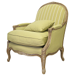 Кресло Ava Classical Armchair green striped flax варинант исполнения - 3 | Loft Concept в Волгограде