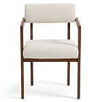 Кресло обеденное Alcove White Boucle из массива ореха варинант исполнения - 2 | Loft Concept в Волгограде