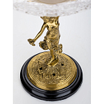 Чаша стеклянная прозрачная на бронзовой подставке с фигуркой девушки Eden Garden варинант исполнения - 4 | Loft Concept в Волгограде