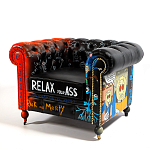 Кресло "Умный Умник" Rick and Morty graffiti chair натуральная кожа  варинант исполнения - 1 | Loft Concept в Волгограде