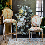 Барный стул из массива бука светло-зеленый с растительным орнаментом Raffael Angel Green Bar stool варинант исполнения - 8 | Loft Concept в Волгограде