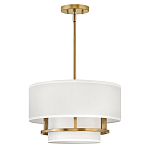 Потолочный светильник с двухслойным белым текстильным абажуром Hinkley варинант исполнения - 15 | Loft Concept в Волгограде
