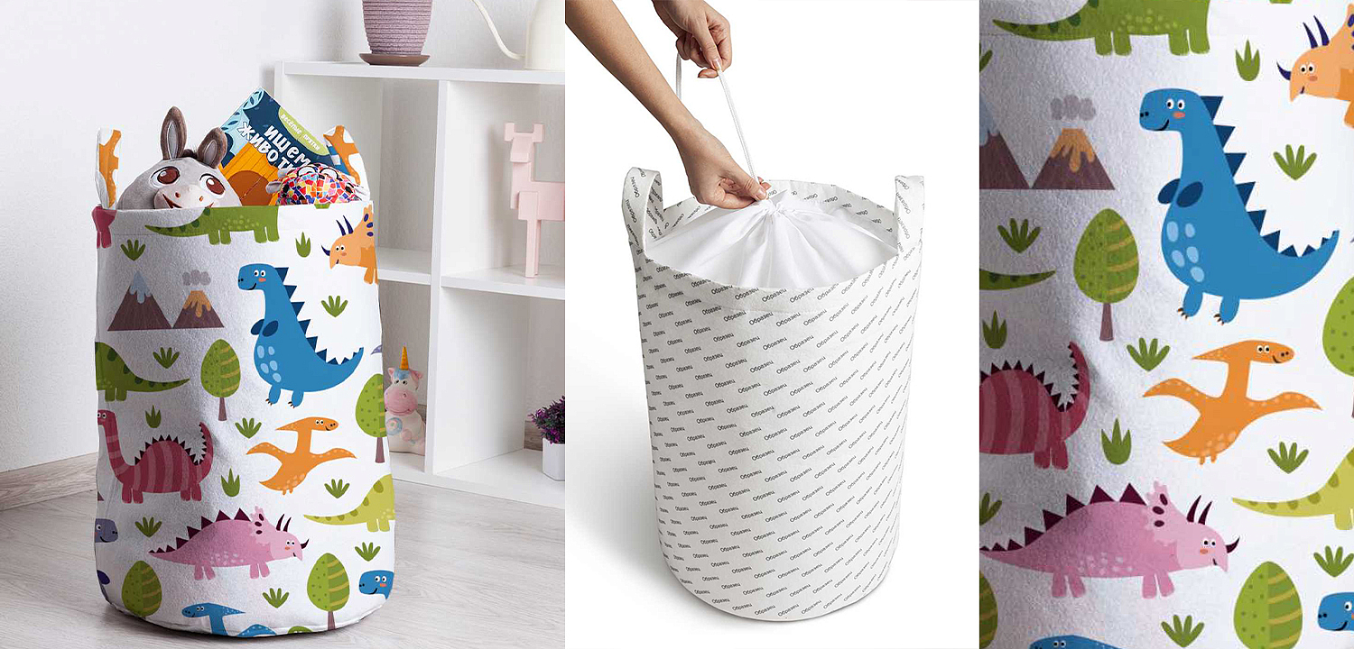 Корзина Colored Dinosaurs Basket Корзина Colored Dinosaurs Basket - Loft-Concept в Волгограде