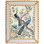 Постер в зеркальной раме в стиле шинуазри Chinoiserie Imperial Garden Peacocks on a Tree Poster варинант исполнения - 1 | Loft Concept в Волгограде