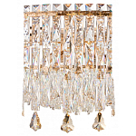 Люстра круглая с хрустальными подвесками на золотистом каркасе Roul Crystal Light варинант исполнения - 10 | Loft Concept в Волгограде