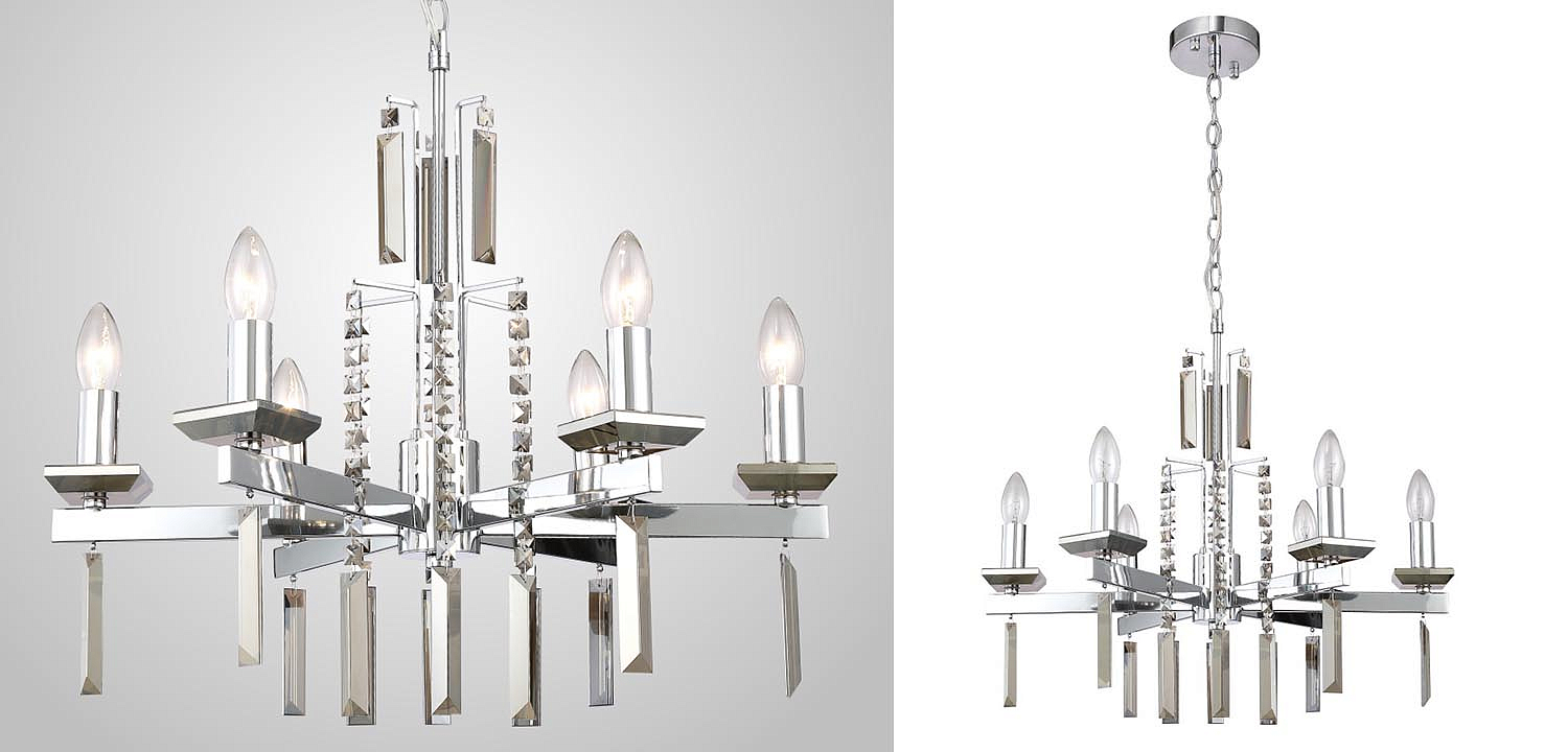 Люстра Vivien Crystal Chrome Chandelier 6 Люстра Vivien Crystal Chrome Chandelier 6 - Loft-Concept в Волгограде