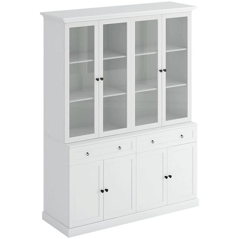 Витрина-шкаф с дверцами и ящиками Percent Showcase Серый Белый в Волгограде | Loft Concept 