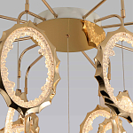 Потолочный светильник светодиодный с золотистым каркасом Ring of Fire варинант исполнения - 2 | Loft Concept в Волгограде