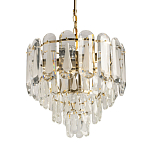 Люстра многоярусная с овальными прозрачными подвесками 36 см Harmonica варинант исполнения - 1 | Loft Concept в Волгограде